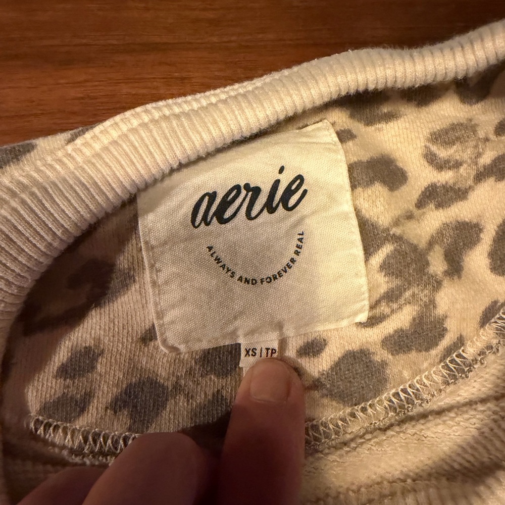 aerie Sweatshirt and pants, cake batter